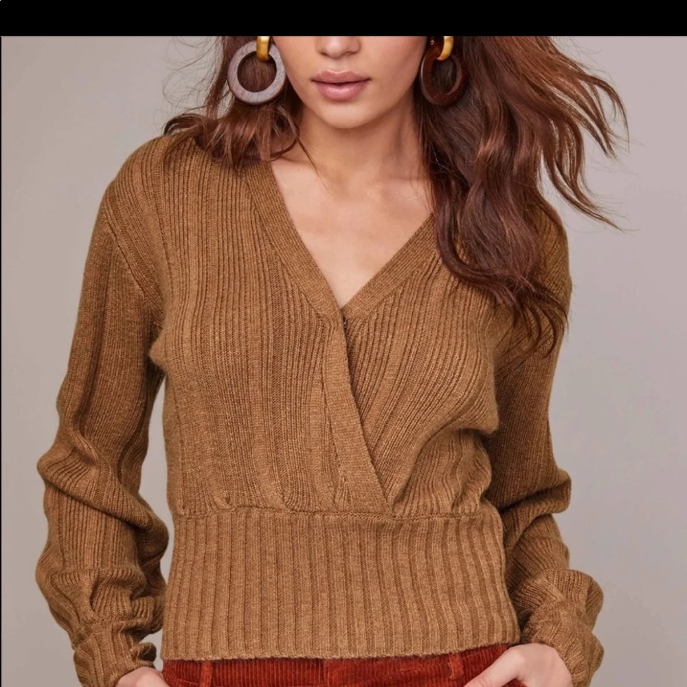 ASTR The Label Evie Wrap Sweater Sz M
